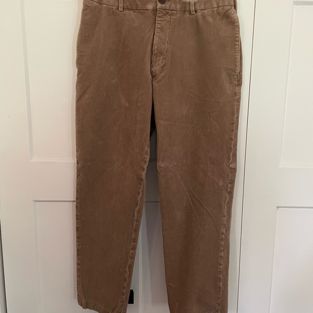 Uniqlo Tan Corduroy Pants Classic Straight-Leg